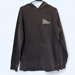 Thrill Seekers Distressed Charcoal Grey Hoodie Large